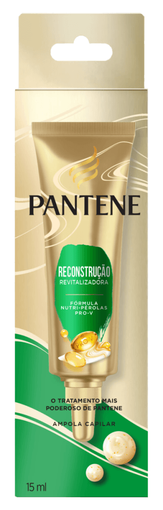 Ampola de Tratamento Capilar com Pérolas Solúveis & Aminoácido Pantene Pro-V Reconstrução Revitalizadora Caixa 15ml