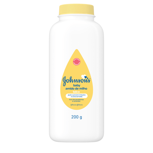 Talco Amido de Milho Johnson's Baby Frasco 200g