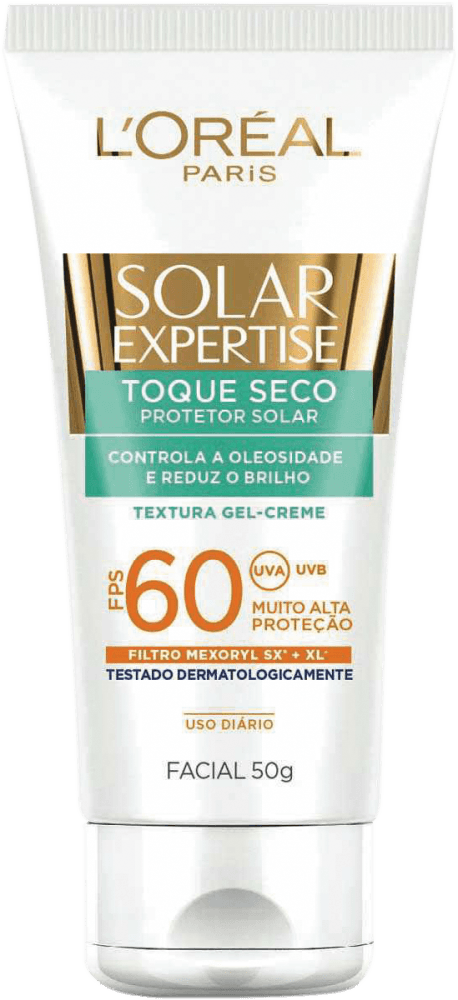 Protetor Solar Facial Loréal FPS60 Oil Control Toque Seco 50 g