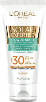 Protetor-Solar-Toque-Seco-Gel-creme-Facial-Fps-30-Loreal-Paris-Solar-Expertise-Caixa-50g