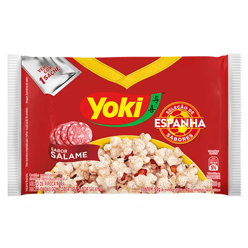 Milho de Pipoca Para Microondas Yoki Seleção de Sabores Espanha Salame 100g