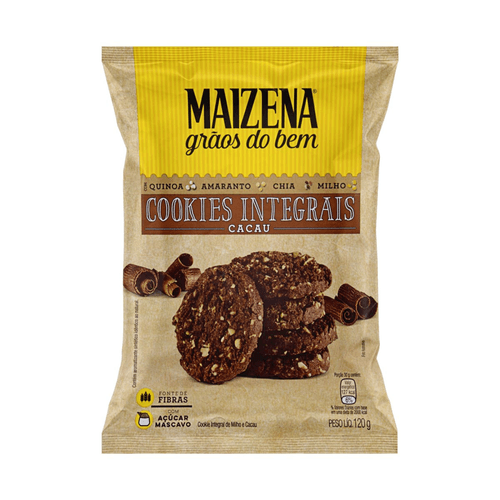 Cookies Integrais Maizena Grãos do Bem Cacau 120g