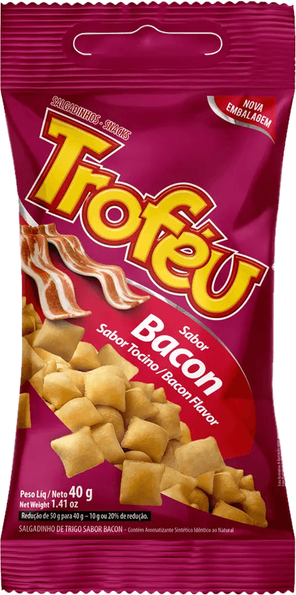 Salgadinho Troféu Bacon Pacote 40g