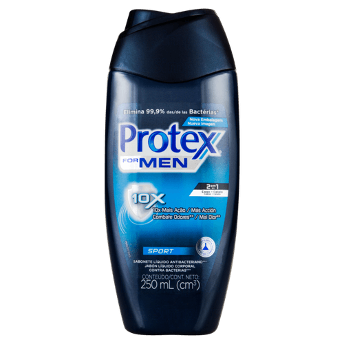 Sabonete Líquido Protex Antibacteriano For Men Sports 250 ml