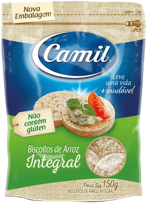 BISCOITO ARROZ INTEGRAL CAMIL - 150 g