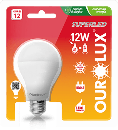 Lâmpada Led Ourolux Bivolt 12W Unidade