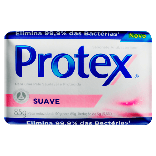 Sabonete em Barra Antibacteriano Suave Protex Envoltório 85g