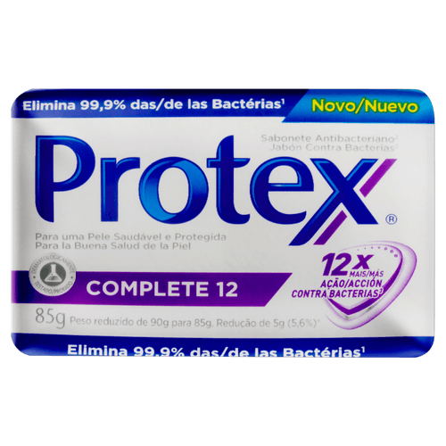 Sabonete em Barra Antibacteriano Protex Complete 12 Envoltório 85g