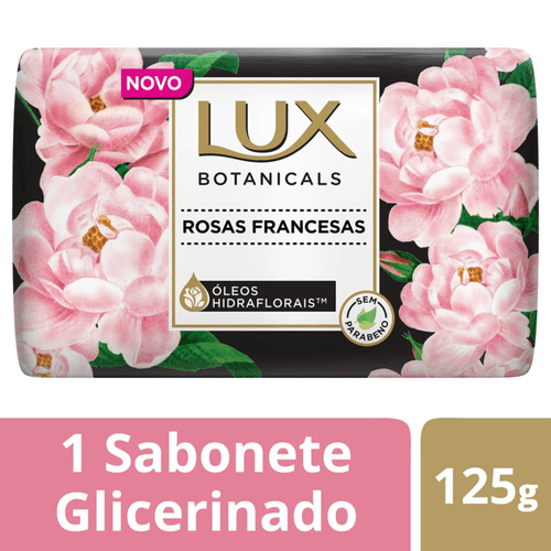 Sabonete em Barra de Glicerina Rosas Francesas Lux Botanicals Envoltório 125g Tamanho Família