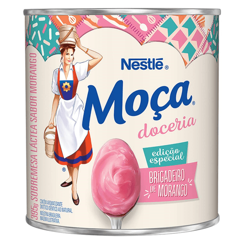 Doce Moça morango Cremoso Lata 395 g