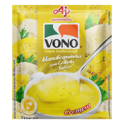 Sopa Individual Cremosa Mandioquinha com Cebola e Salsa Vono Pacote 17g