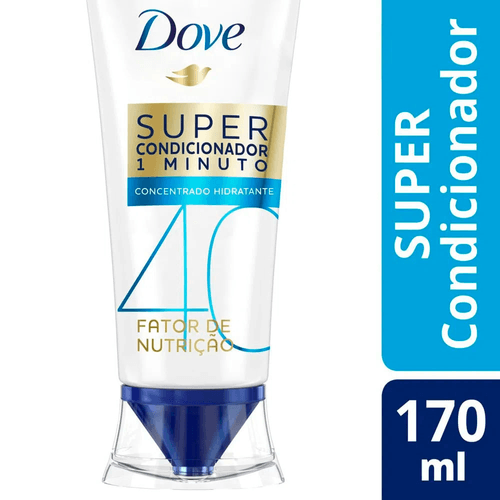 Super Condicionador Concentrado Fator de Nutrição 80 Dove 1 Minuto Regenerador Bisnaga 170ml