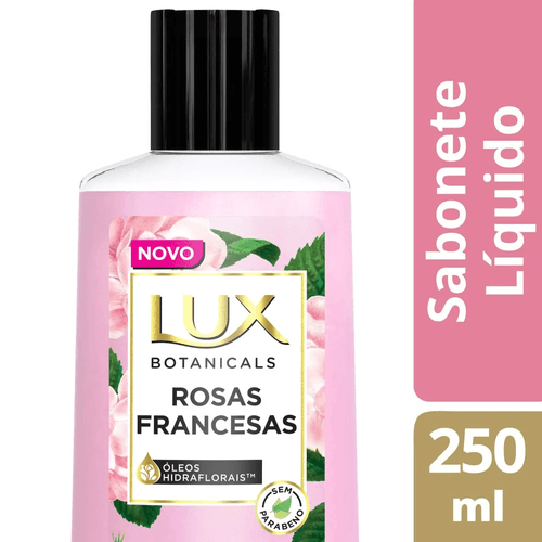 Sabonete Líquido Rosas Francesas Óleos Hidraflorais Lux Botanicals Frasco 250ml