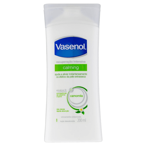 Loção Desodorante Hidratante Corporal Vasenol Recuperação Intensiva Calming 200ML