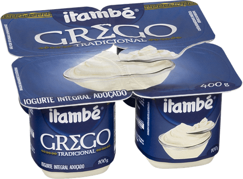 Iogurte Integral Grego com Preparado de Frutas Vermelhas Itambé Bandeja 400g 4 Unidades 100g Cada