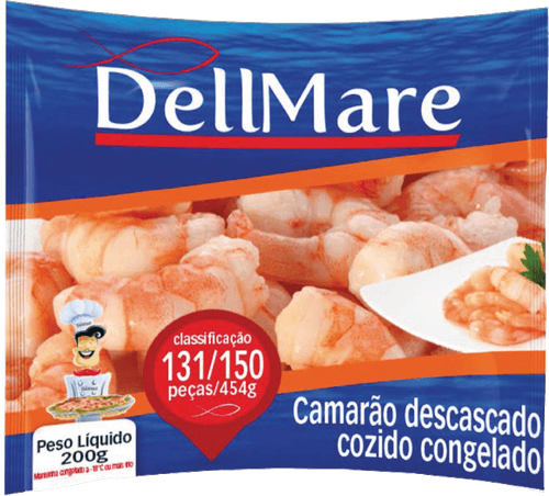 Camarão DellMare Descascado Cozido Congelado 200g 60/90