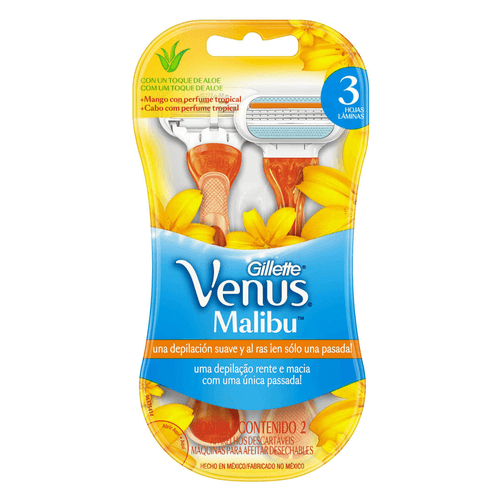 Aparelho de Depilar Gillette Venus Malibu 2 Unidades