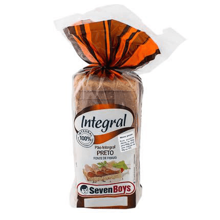 Pão de Forma Seven Boys Integral Preto Puro Grão 450 g