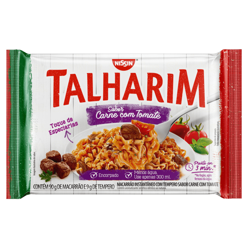 Macarrao-Instantaneo-Talharim-com-Tempero-de-Carne-com-Tomate-Nissin-Pacote-99g-Sendo-90g-de-Macarrao-e-9g-de-Tempero