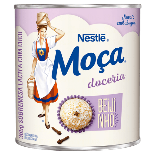 Sobremesa Láctea Beijinho com Coco Moça Doceria Lata 365g