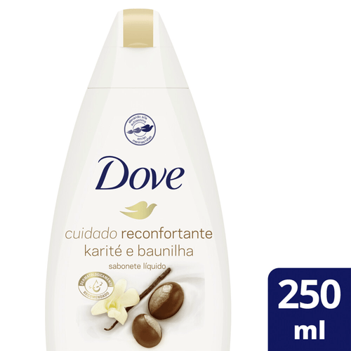 Sabonete Líquido Karité e Baunilha Dove Cuidado Reconfortante Frasco 250ml