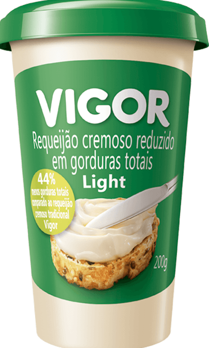 Requeijão Cremoso Reduzido em Gorduras Totais Light Vigor Copo 200g