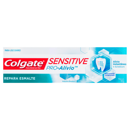 Creme Dental Repara Esmalte com Flúor Colgate Sensitive Pro-Alívio Caixa 110g