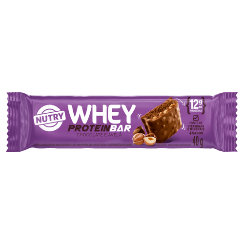 Barra Whey Chocolate e Avelã