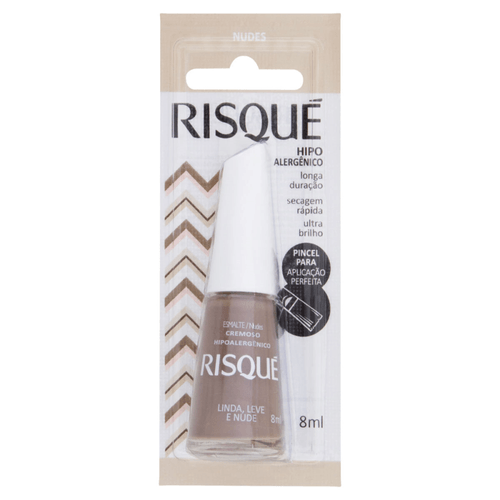 Esmalte Risqué Cremoso Linda, Leve e Nude 8ml