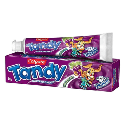 Gel Dental Infantil com Flúor Ativo Uvaventura Colgate Tandy Caixa 50g
