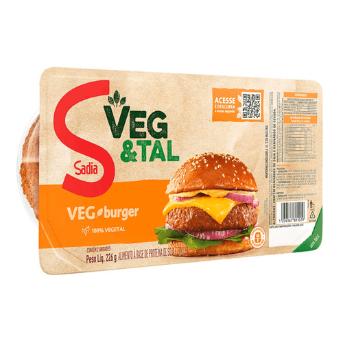 Hambúrguer Vegetal Sadia Veg &amp; Tal Caixa 226g 2 Unidades