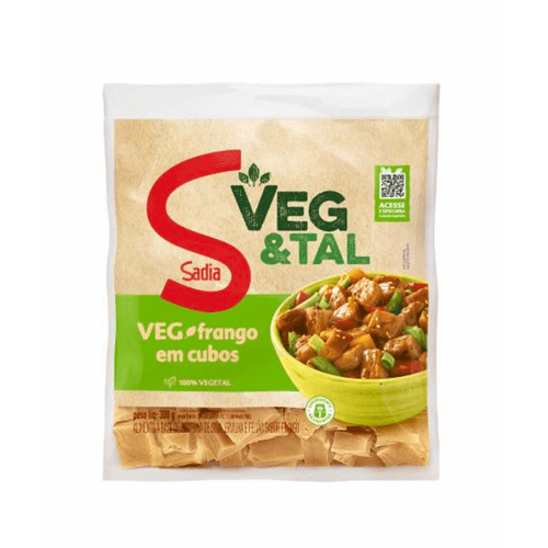 Frango Vegetal Cubos Sadia Veg & Tal Pacote 300g