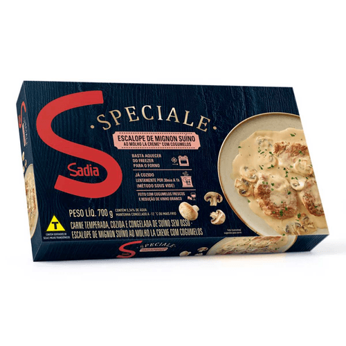 Escalope de Mignon Suíno ao Molho la Creme com Cogumelos Sadia Speciale 700g