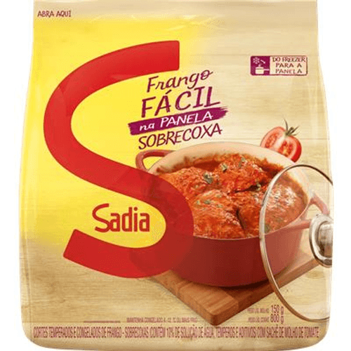 Sobrecoxa de Frango Congelada Temperada Sadia Frango Fácil 950g