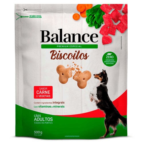 Biscoito para Cães Adultos Carne Balance Pouch 500g