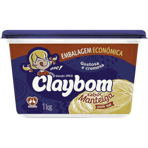 Margarina Manteiga com Sal e Creme de Leite Claybom Pote 1kg