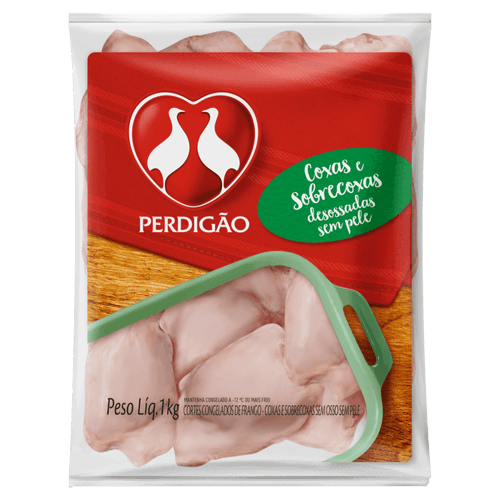 Coxa e Sobrecoxa de Frango Congelada sem Pele sem Osso Perdigão 1kg
