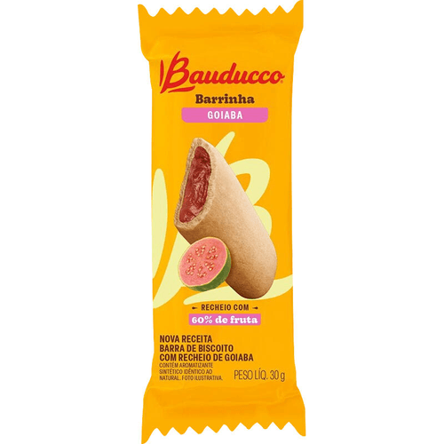 Biscoito Recheio Goiabinha Bauducco Barrinha Pacote 30g