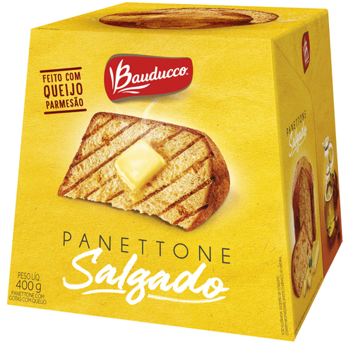 Panettone Salgado com Gotas com Queijo Bauducco Caixa 400g