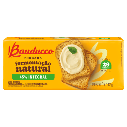 Torrada 45% Cereal Integral Bauducco Pacote 142g