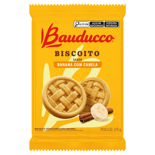 Biscoito Banana com Canela Bauducco Pacote 375g