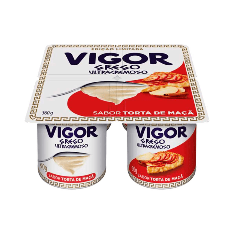 Iogurte-Grego-com-Preparado-de-Fruta-Torta-de-Maca-Ultracremoso-Vigor-Bandeja-360g-4-Unidades-90g-Cada-Edicao-Limitada