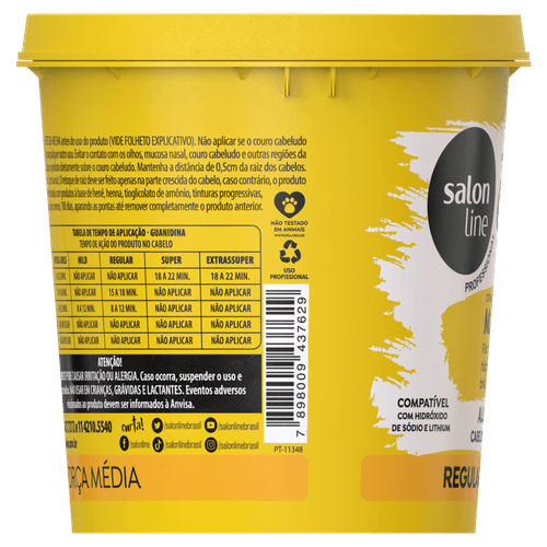 Base Relaxante Alisante Regular com Óleo de Semente de Manga Salon Line Guanidina Professional Pote 218g