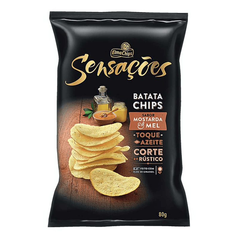 Batata-Frita-Lisa-Mostarda-e-Mel-Elma-Chips-Sensacoes-Pacote-80g