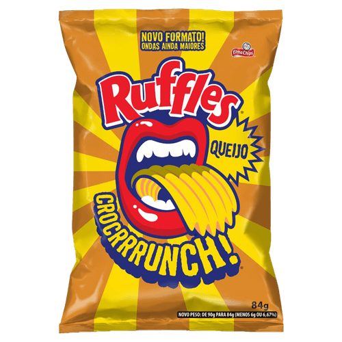 Batata Frita Ondulada Elma Chips Ruffles Queijo Pacote 84g