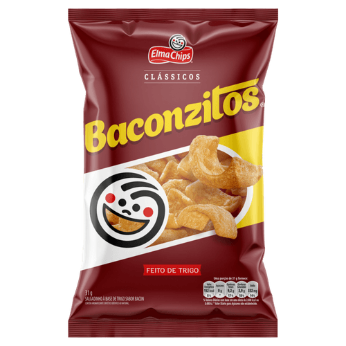 Salgadinho de Trigo Elma Chips Baconzitos Clássicos Pacote 31 g