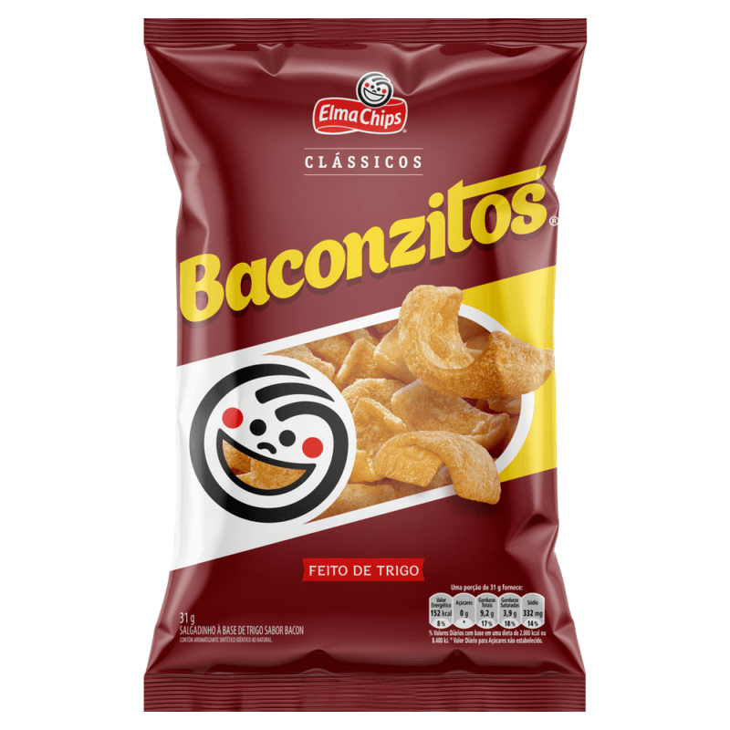 Salgadinho-a-Base-de-Trigo-Elma-Chips-Baconzitos-Classicos-Pacote-31g