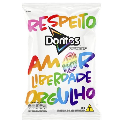 Salgadinho de Milho Mel e Mostarda Doritos Rainbow Pacote 55g