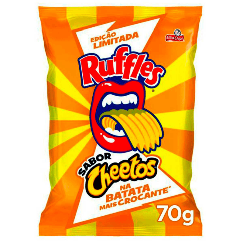 Batata-Frita-Ondulada-Cheetos-Queijo-Elma-Chips-Ruffles-Pacote-70g-Edicao-Limitada