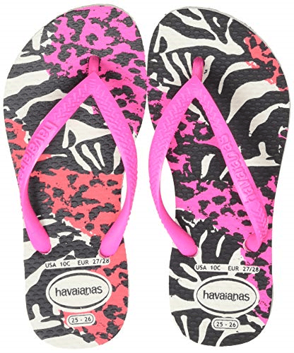 Sandália Havaianas Kids Slim Animal Branco Maravilha Nº 29 / 30 Par